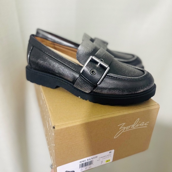 Zodiac Women's Black Renee Loafer Silver Black 7 - Picture 1 of 11